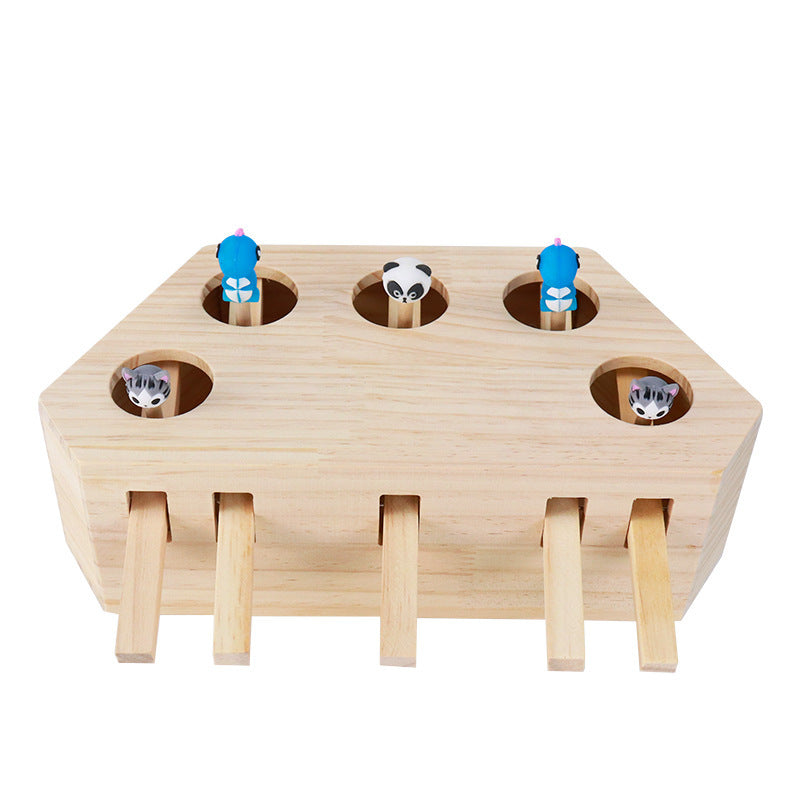 Meowblu™ Wooden Whack-a-Mole Cat Toys