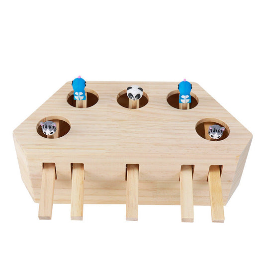 Meowblu™ Wooden Whack-a-Mole Cat Toys
