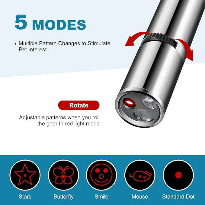 Meowblu™ Interactive USB Rechargeable Cat Toy with Multiple Modes