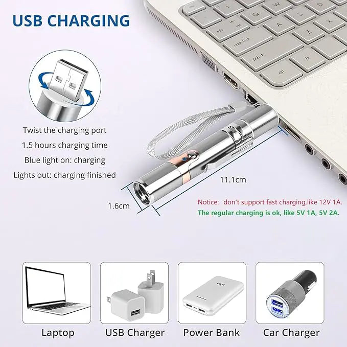 Meowblu™ Interactive USB Rechargeable Cat Toy with Multiple Modes