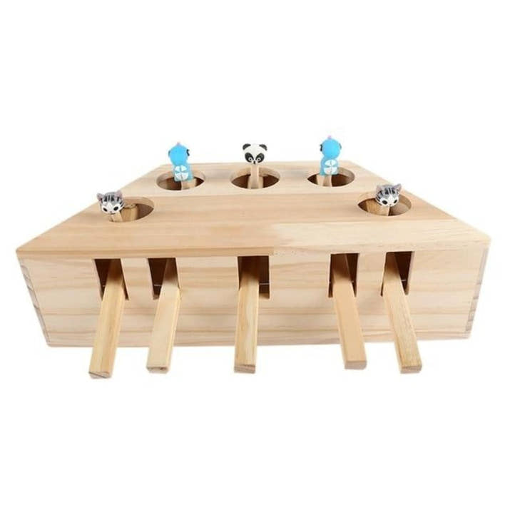 Meowblu™ Wooden Whack-a-Mole Cat Toys
