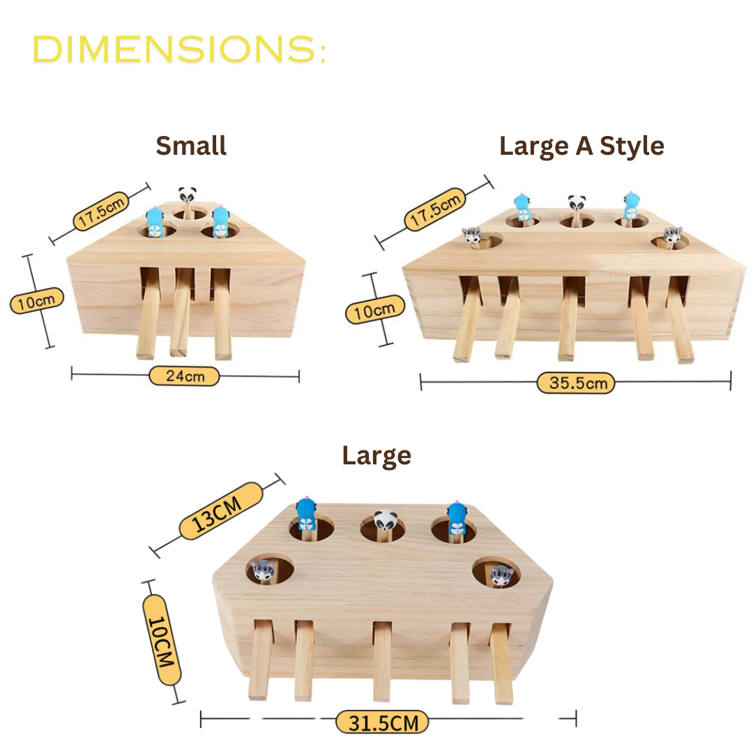 Meowblu™ Wooden Whack-a-Mole Cat Toys