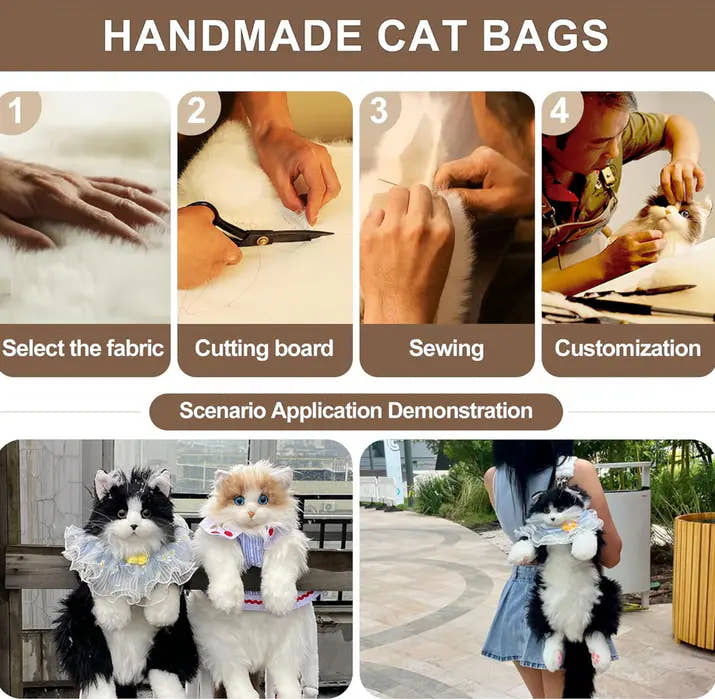 Meowblu™ Cat Shaped Plush Backpack