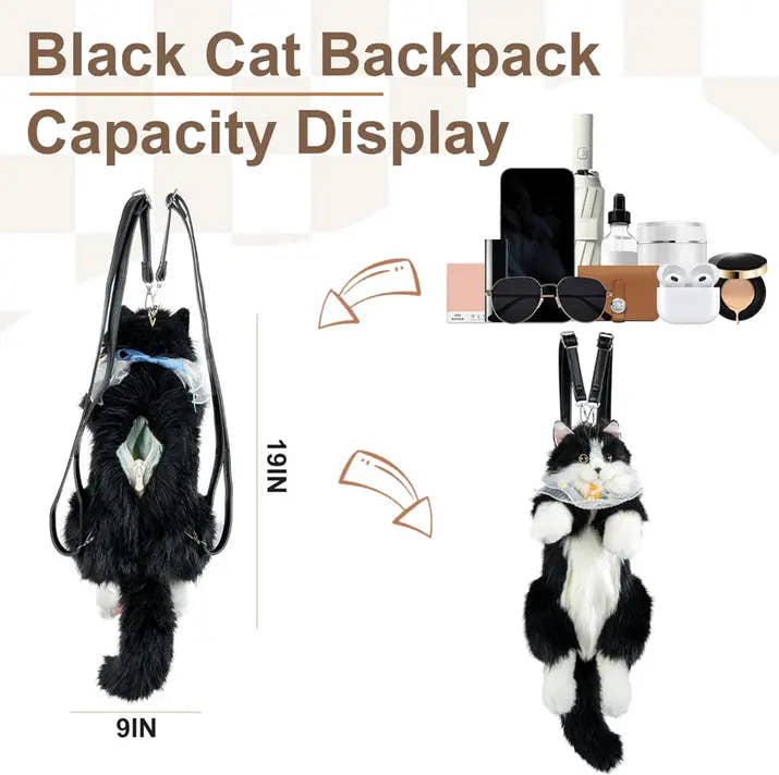 Meowblu™ Cat Shaped Plush Backpack