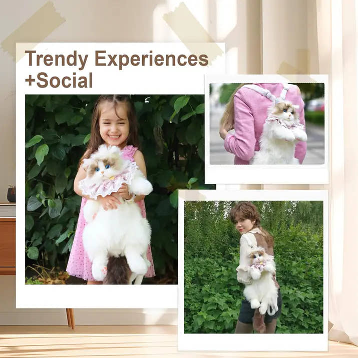 Meowblu™ Cat Shaped Plush Backpack